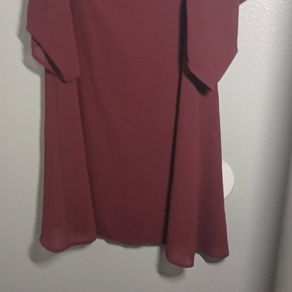 Red flowy midi dress - Picture 4 of 6